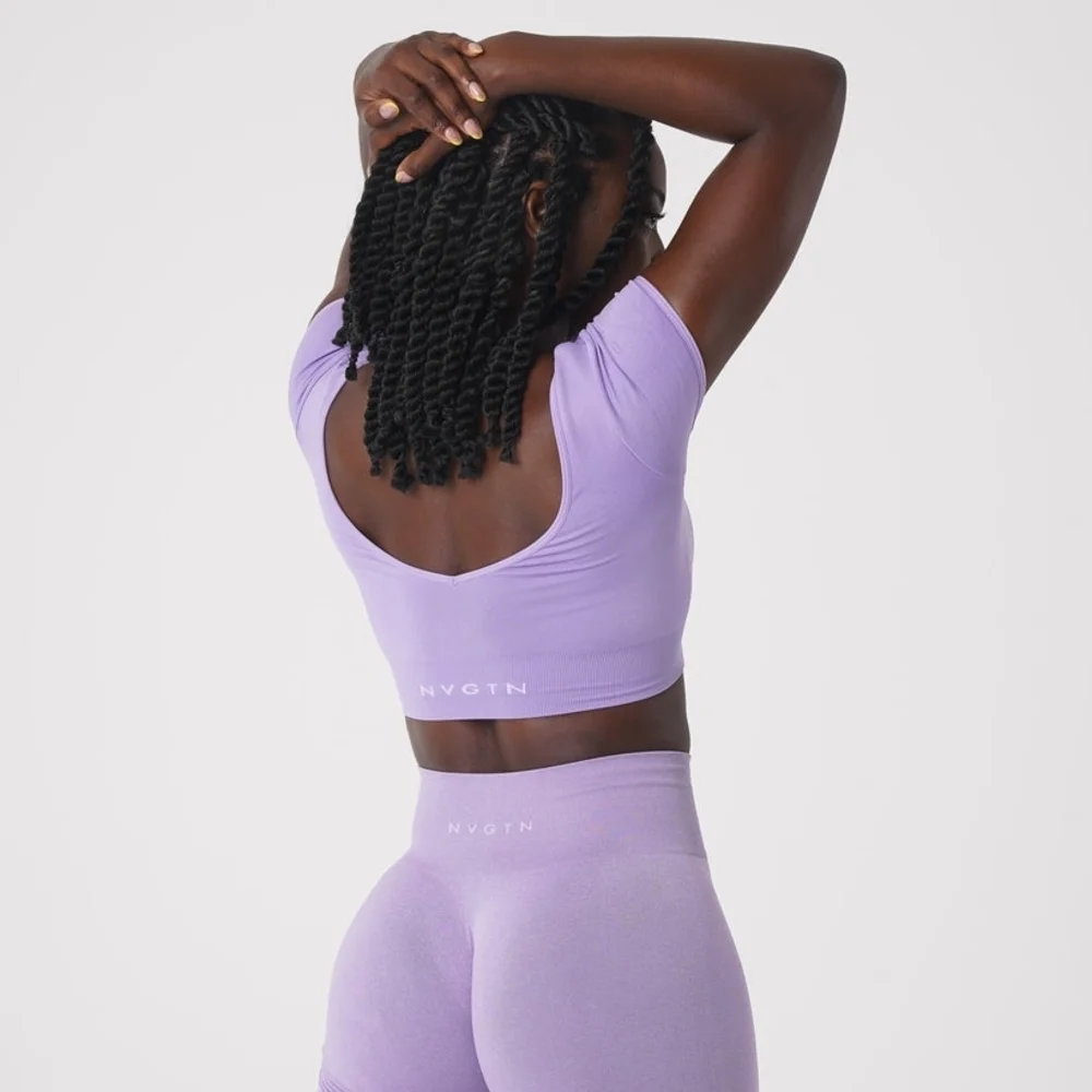 NVGTN Serene Seamless Bra Spandex Top Woman Fitness Elastic Breathable M